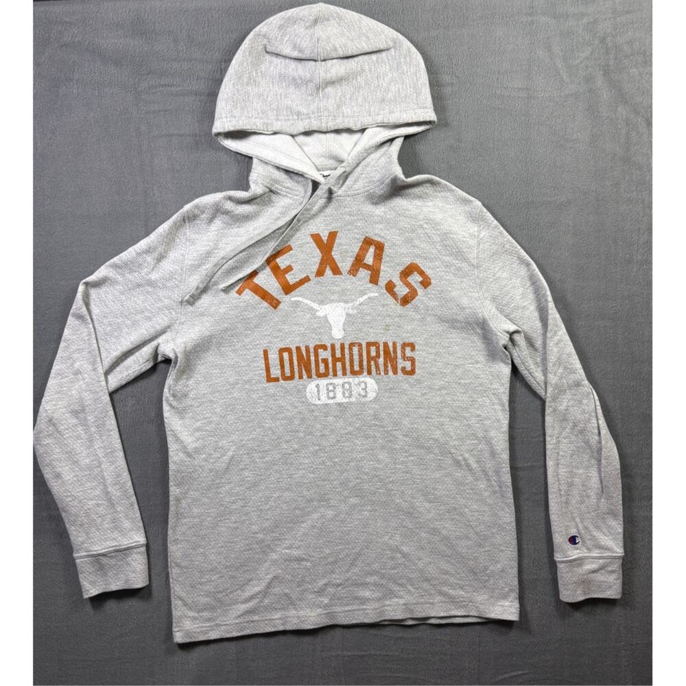 Champion Texas Longhorns Hoodie Women’s Large Gray Pullover NCAA College